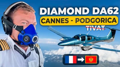 New Video Release: Diamond DA62 – Cannes to Podgorica