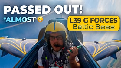 🎬 NEW VIDEO on YouTube! “I ALMOST BLACKED OUT! | L-39 Aerobatics with Baltic Bees”
