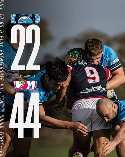 Roosters too strong for 12-man Sharks