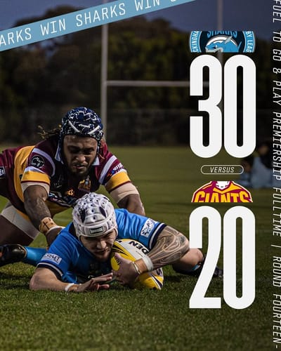 FIRED UP SHARKS TOO STRONG FOR GIANTS