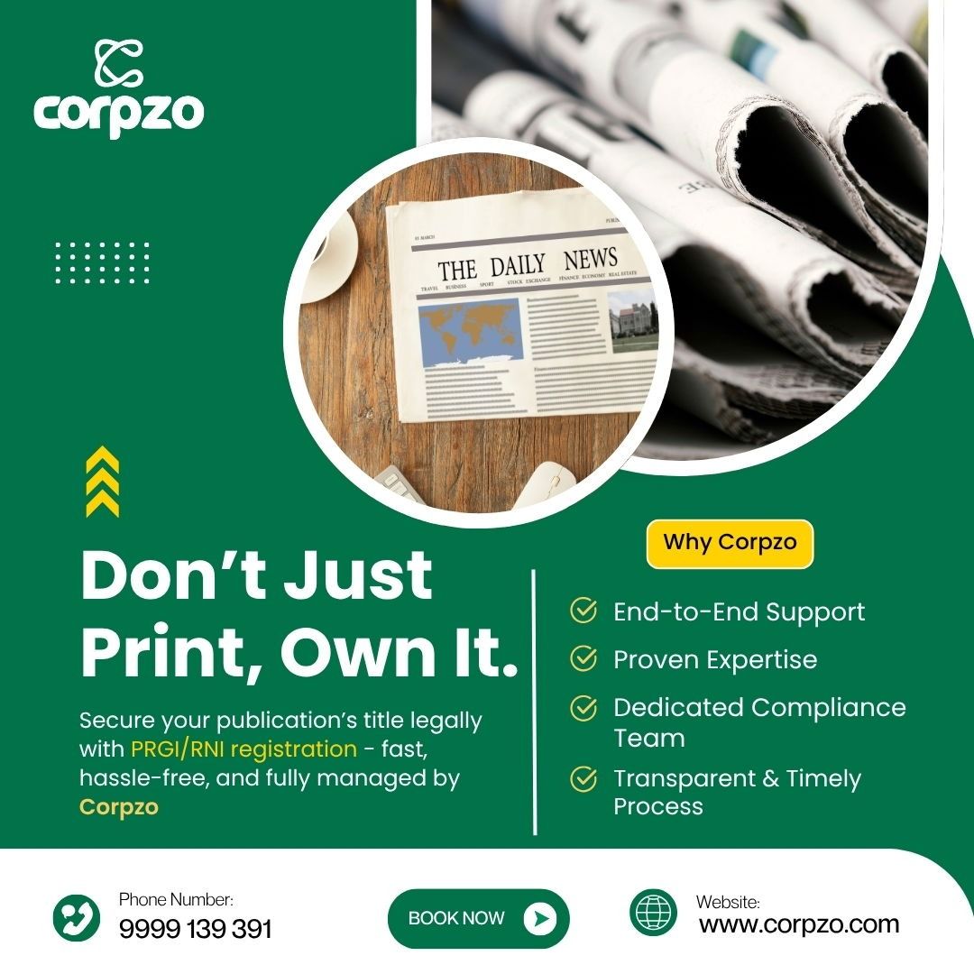 Corpzo:अखबार का रजिस्ट्रेशन कैसे करें" Book free Consultant