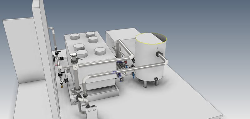 פירוק מערך ישן וייצור והרכבת צנרת חדשה כולל צ'ילר