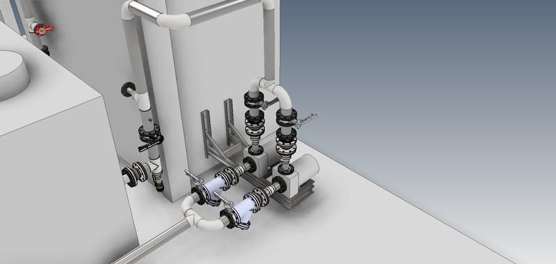 פירוק מערך ישן וייצור והרכבת צנרת חדשה כולל צ'ילר