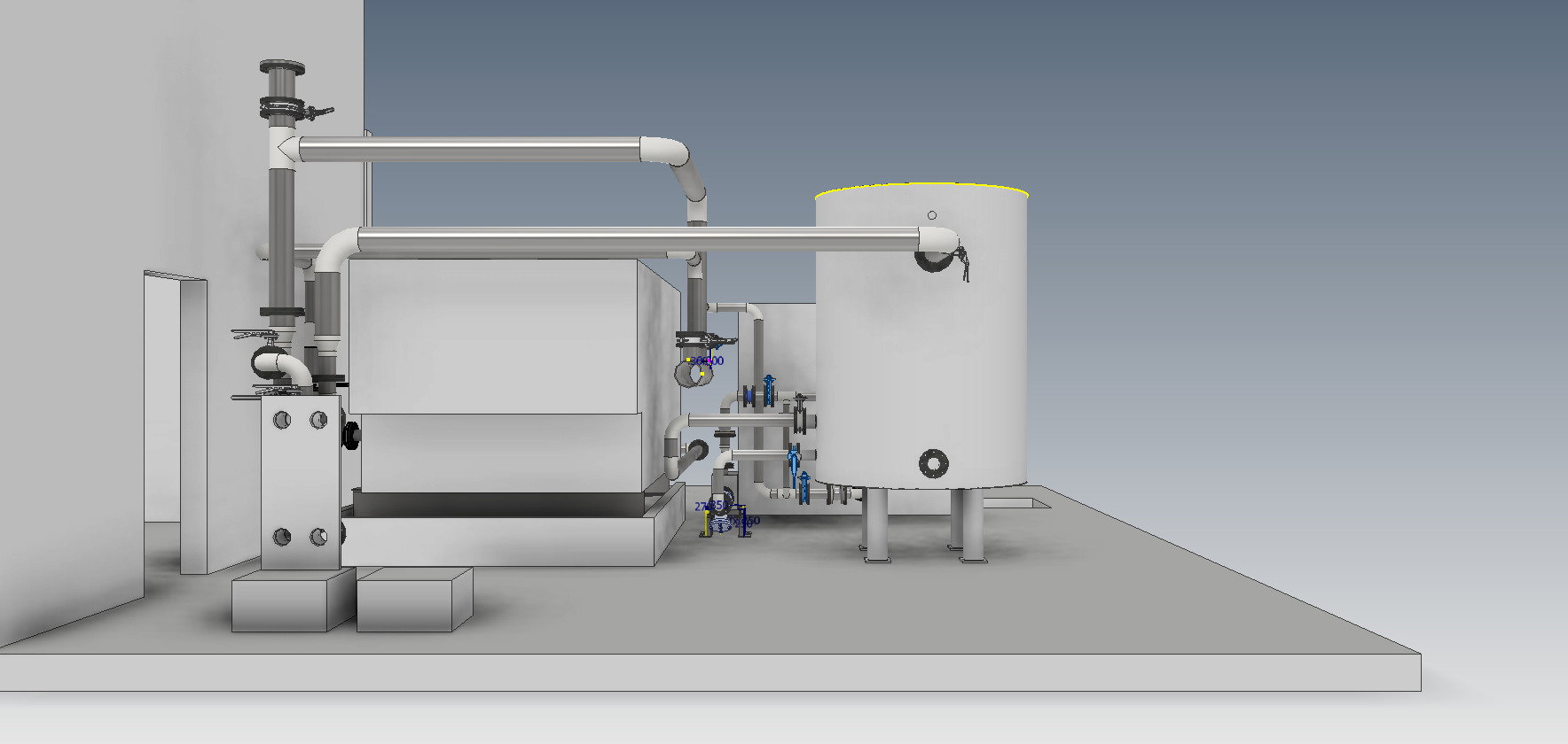 Demontage einer Altanlage sowie Herstellung und Montage neuer Rohrleitungen inkl. Kältemaschine