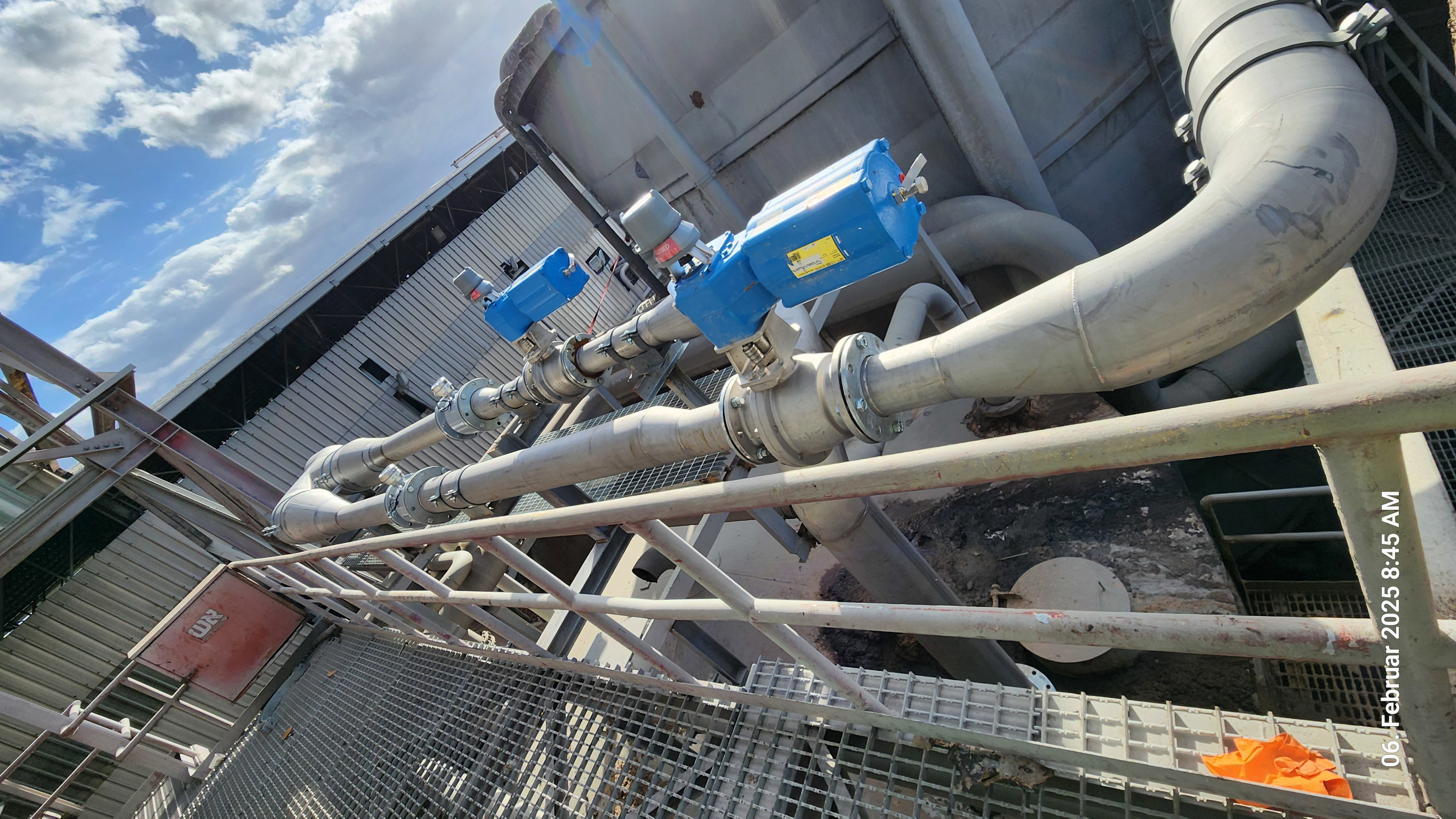 Installation von Rohrleitungen mit Durchmessern von 8 Zoll bis 24 Zoll