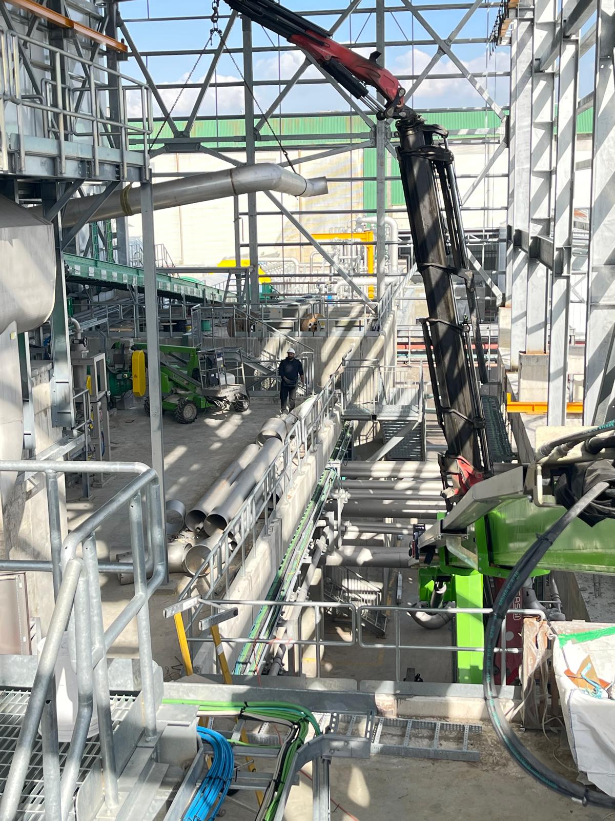 Installation von Rohrleitungen mit Durchmessern von 8 Zoll bis 24 Zoll