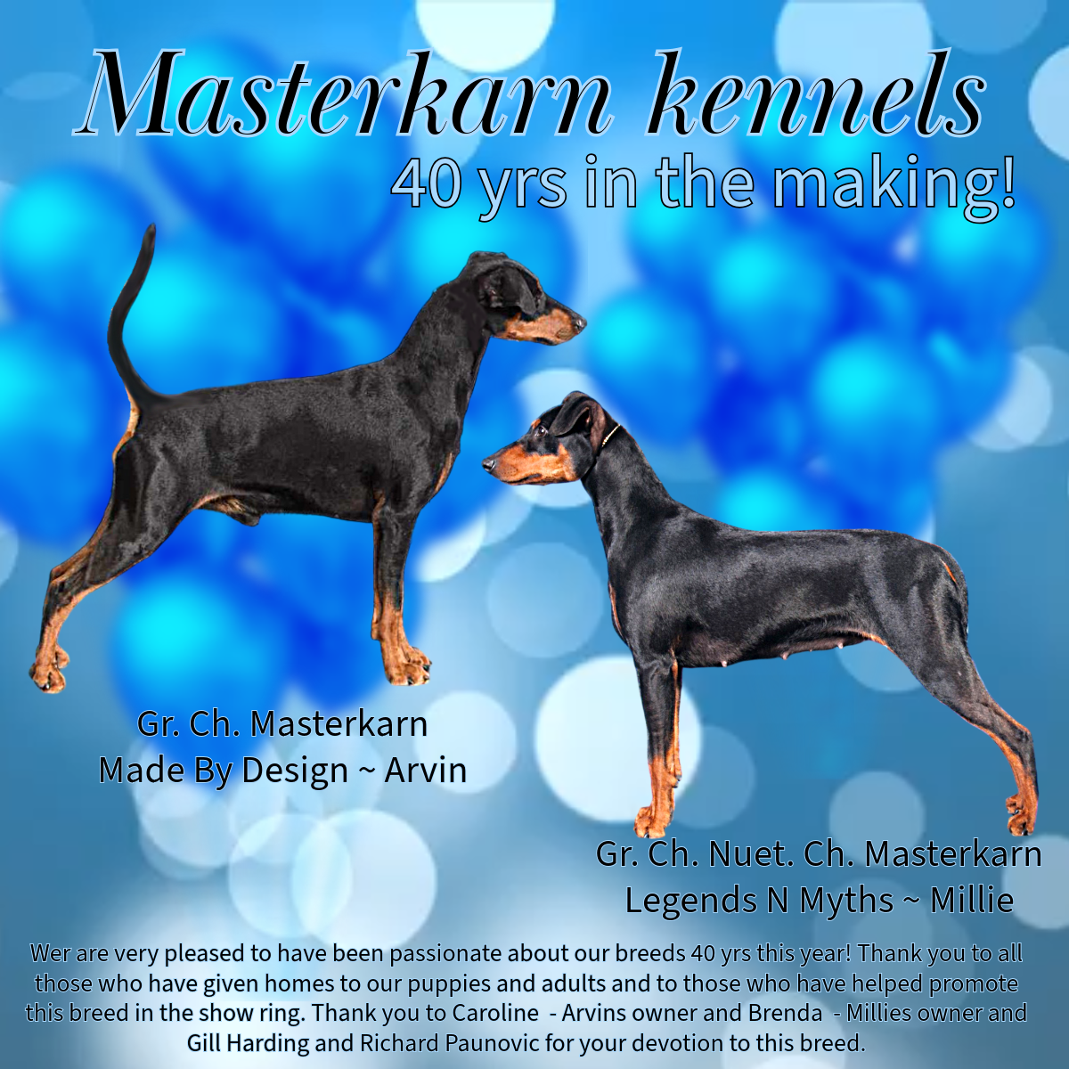 Masterkarn kennels - breed history