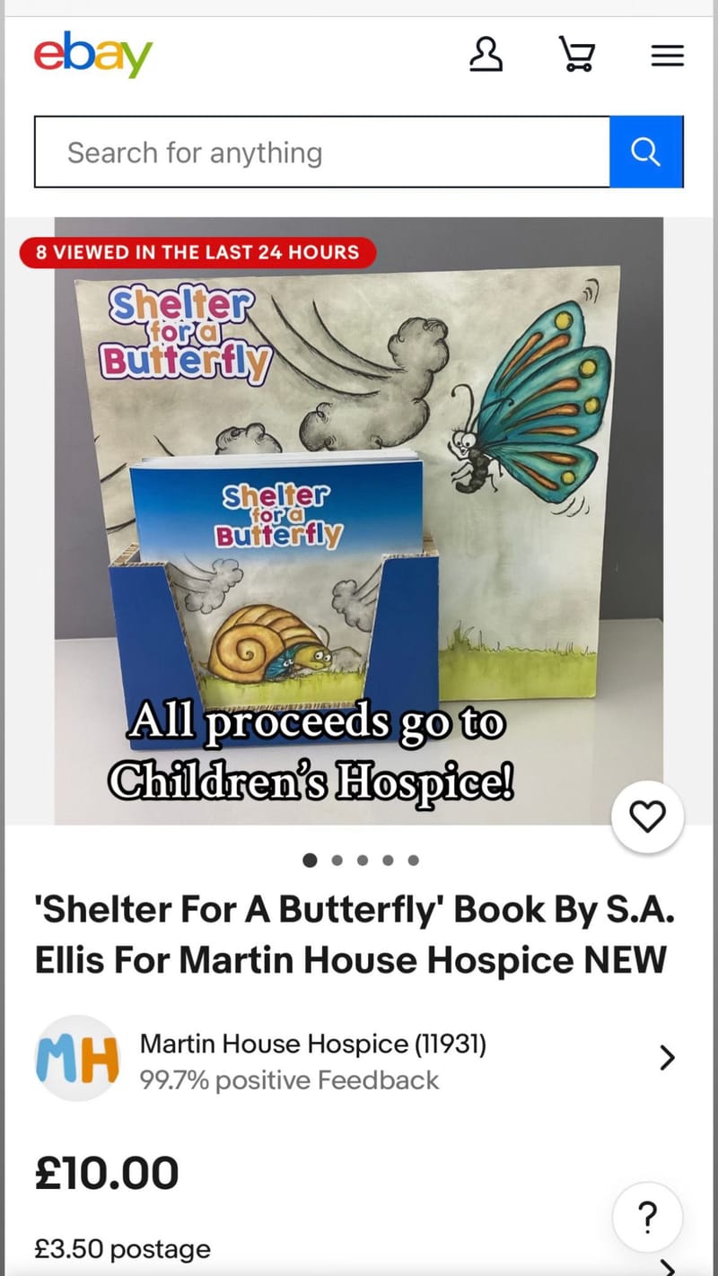 Charity Picture Book - Shelter For A Butterfly