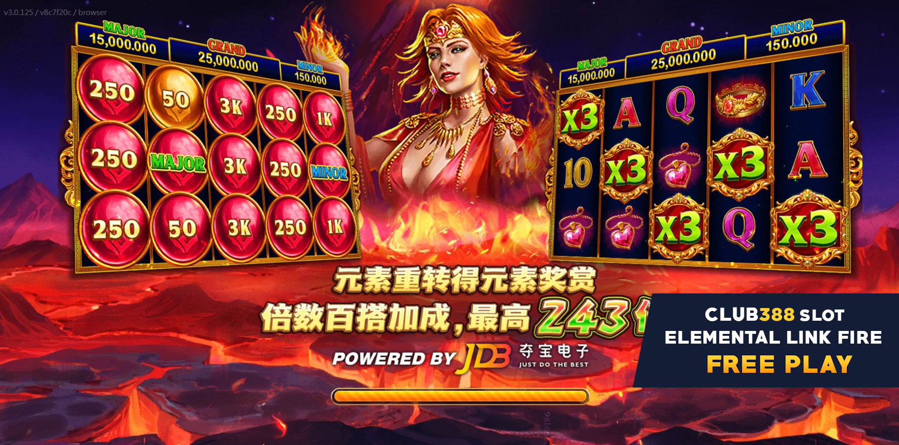 4 Elemental Link Fire Slot Game JDB Gaming - Club388