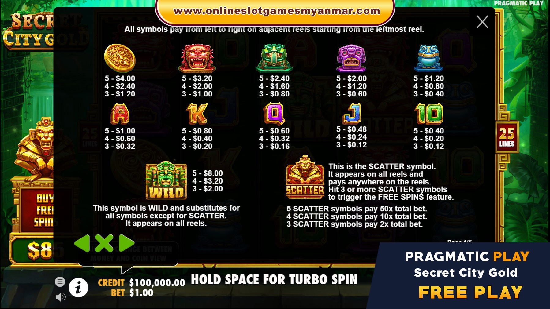 Pragmatic Play Slot Game - Secret City Gold Game