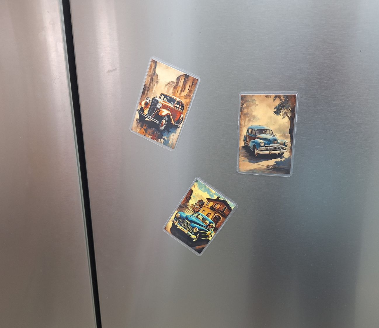 סט מגנטים מכוניות רטרו 