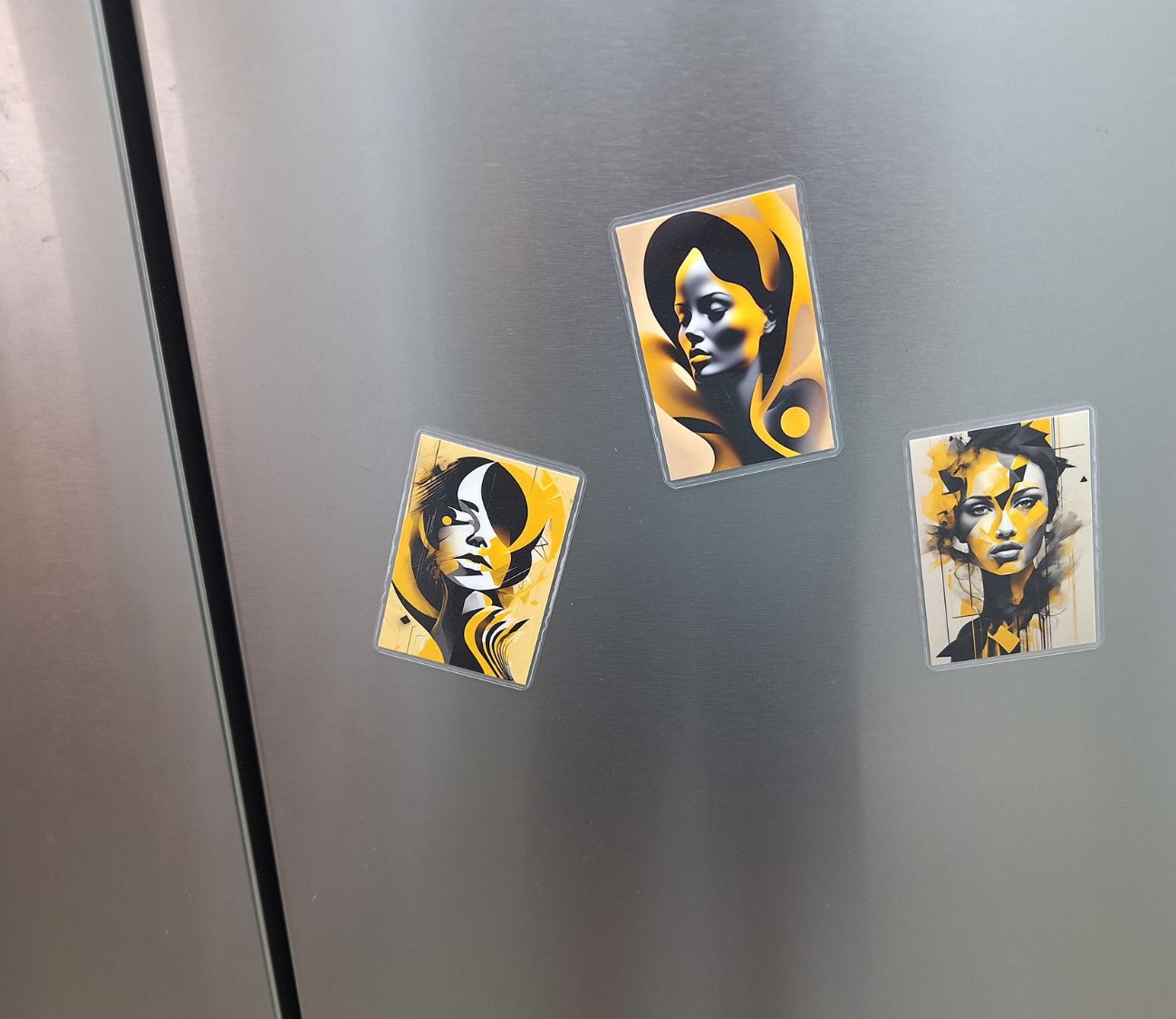 סט מגנטים צבעים צהוב שחור 