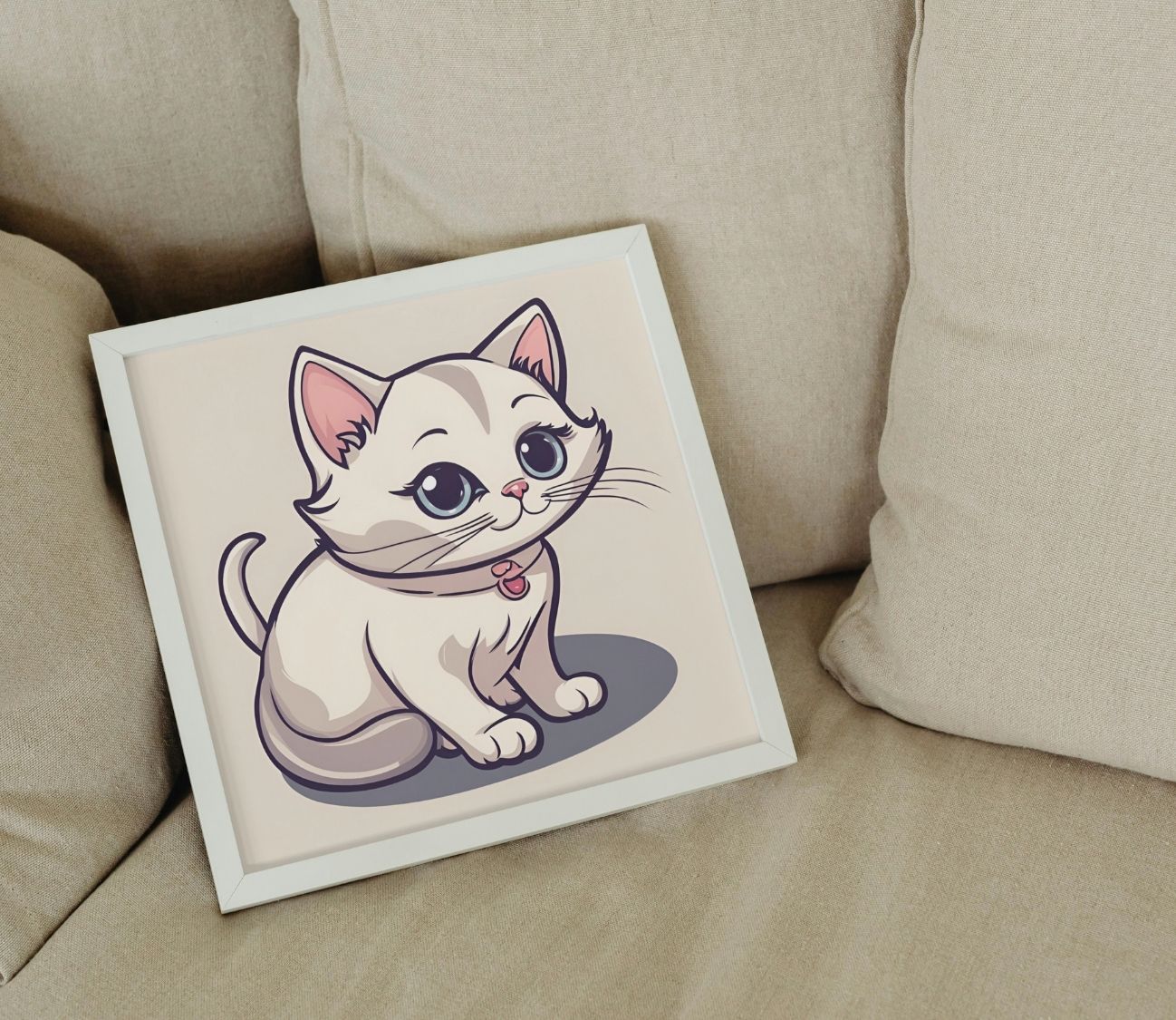 הדפס חתול תמונת קיר חדר ילדים