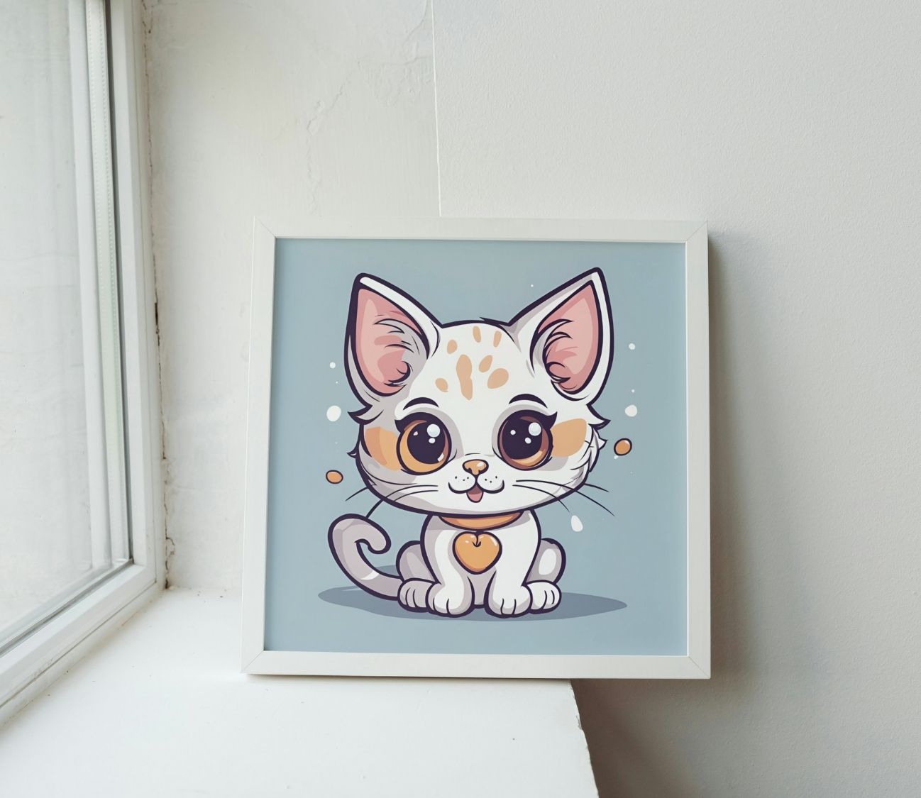 פוסטר חתול מתוק לחדרי ילדים