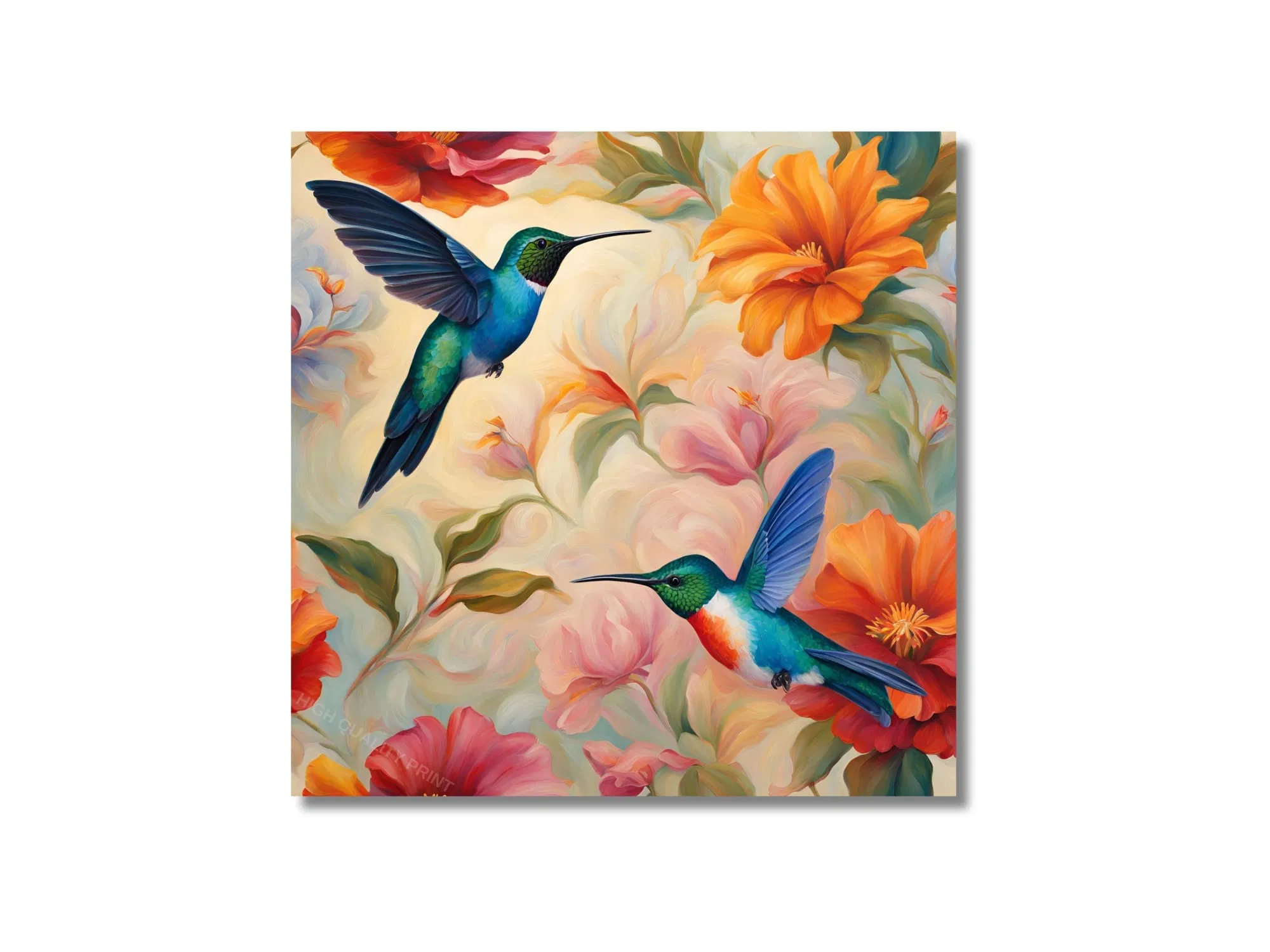 תמונת קיר מרובעת דגם יונקי הדבש סגנון וינטג'