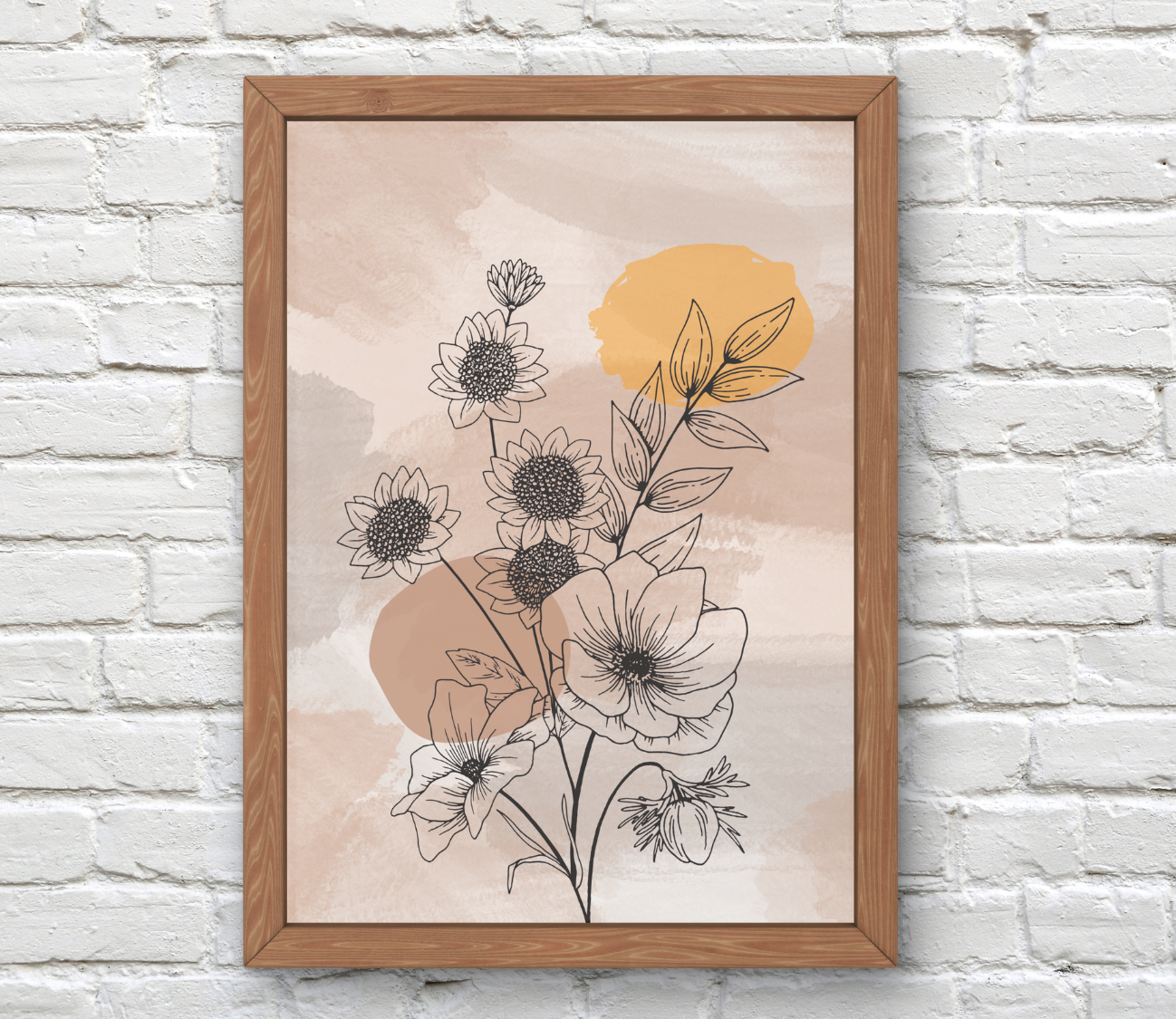 פוסטר פרחים סגנון וינטג'