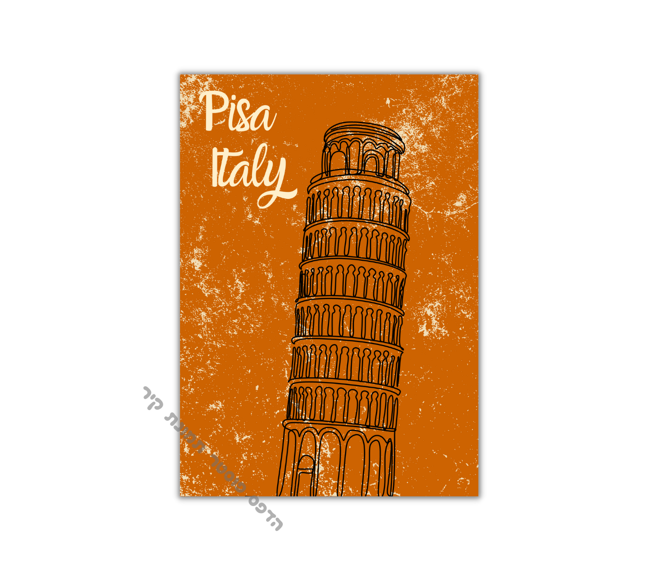 פוסטר מגדל פיזה איטליה