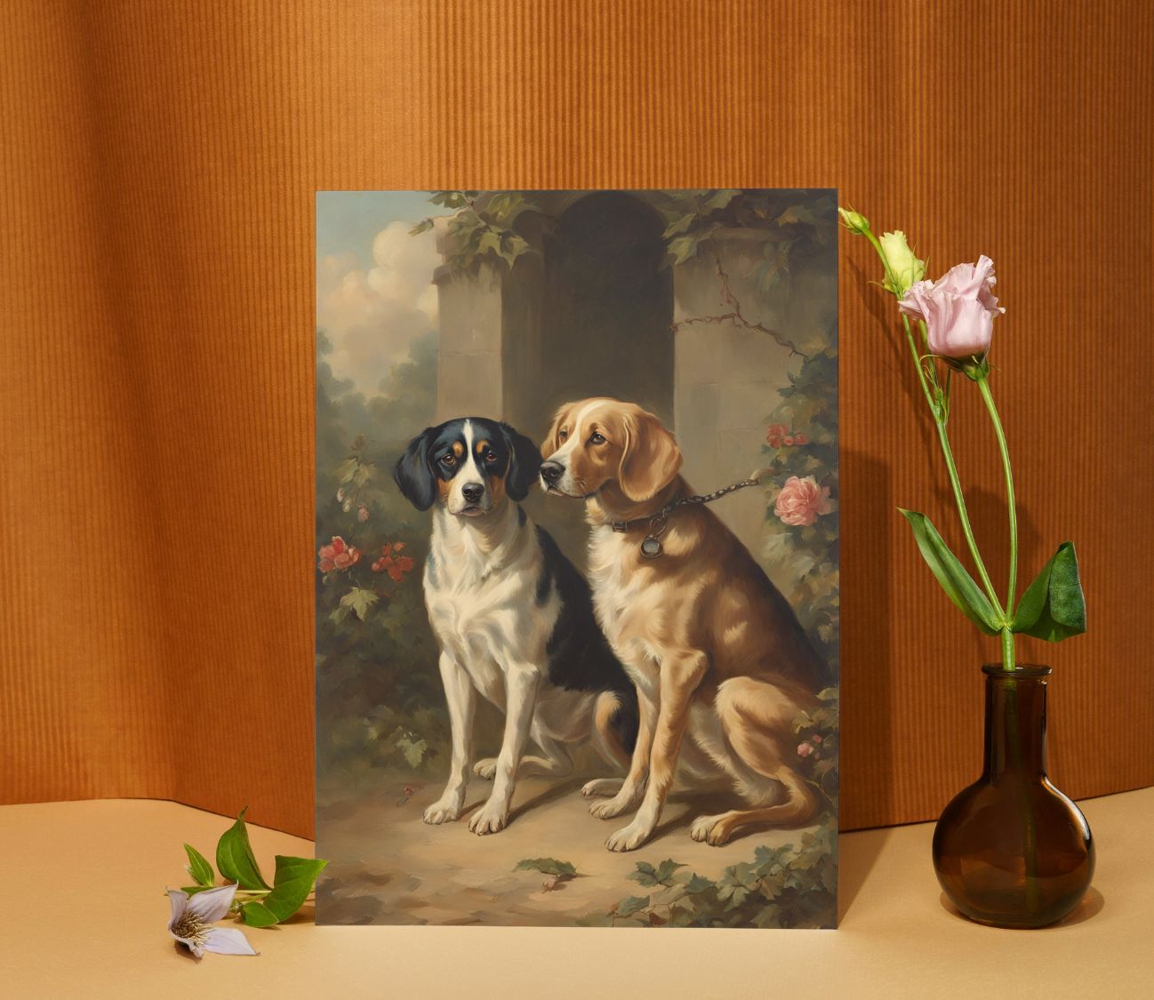 פוסטר נגיעה של אלגנטיות לבית – הדפס אומנותי עם כלבים