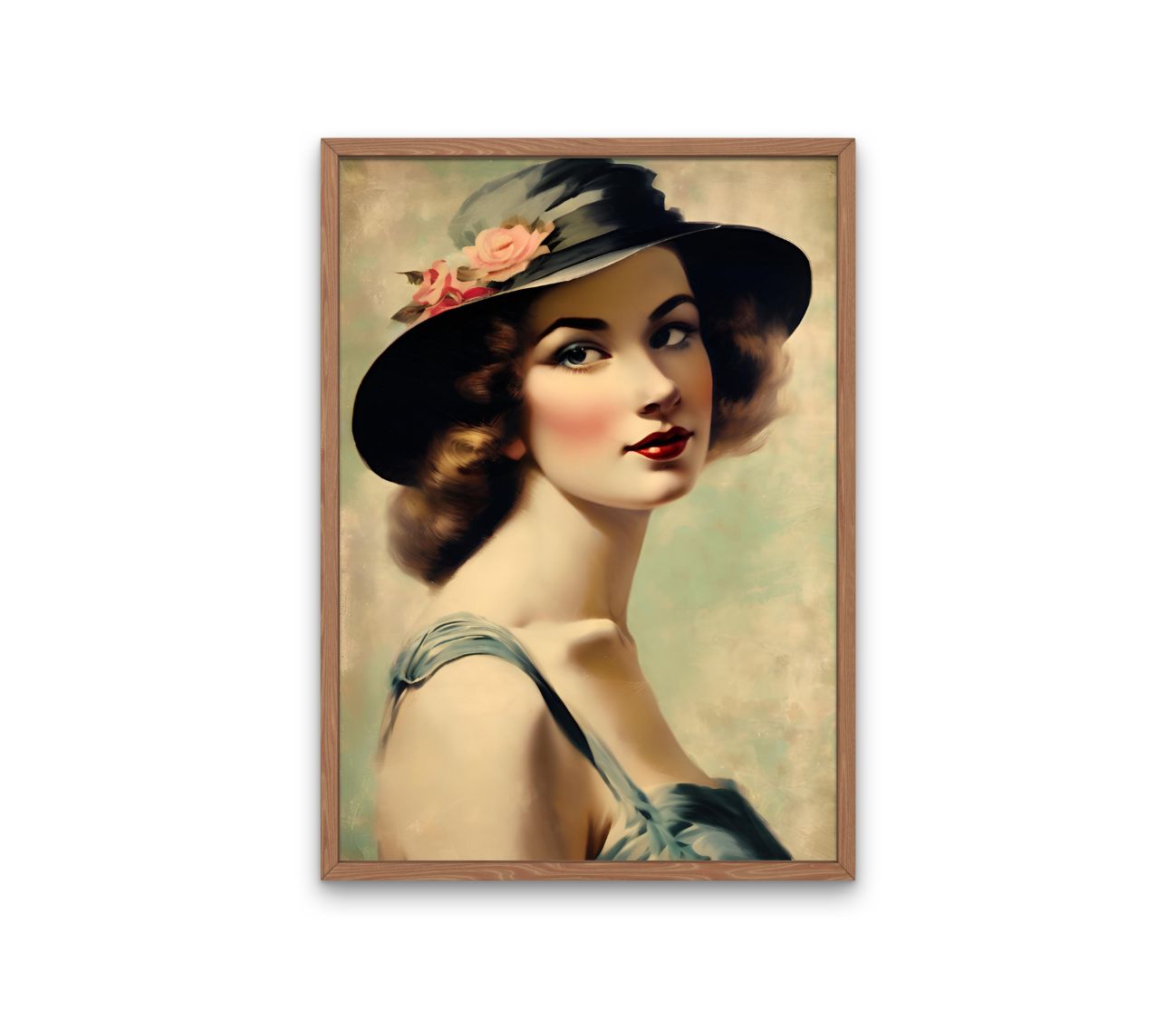 דפס אמנות רטרו לבית – תמונה בסגנון וינטג’ נוסטלגי עם טאצ’ יוקרתי. אידיאלי לעיצוב סלון, חדר שינה או פינת עבודה עם אופי אישי.