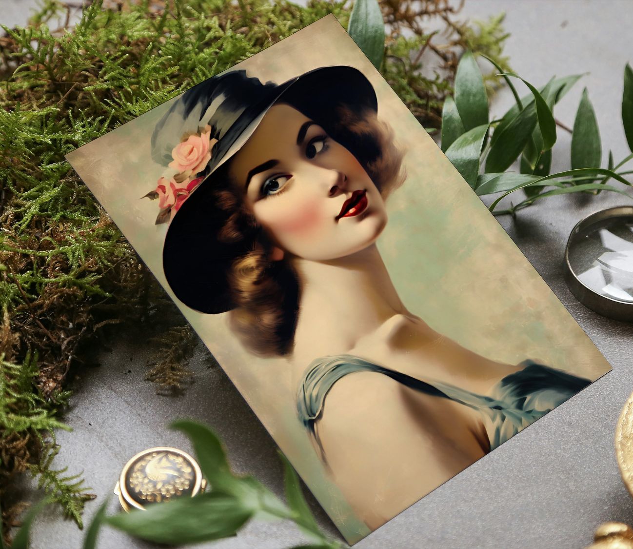 פוסטר בסגנון קלאסי – יצירת אמנות מעוצבת בהשראת עולמות רטרו. מתאימה לכל חלל ומוסיפה אווירה רומנטית ואלגנטית.