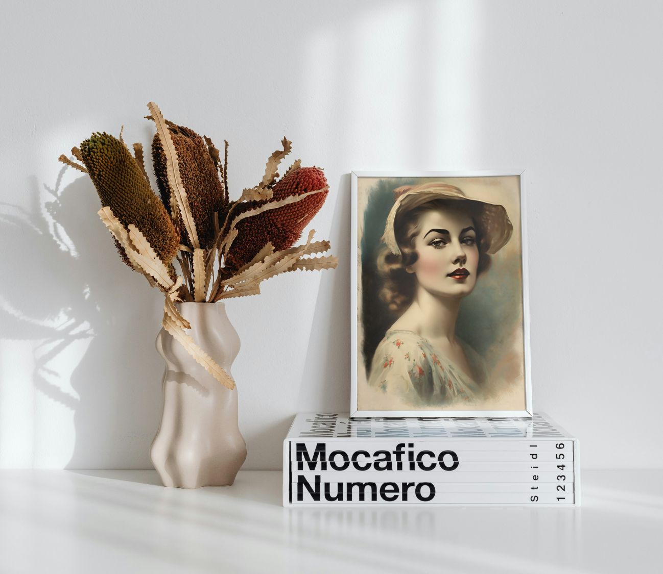 פוסטר נשי בסגנון וינטג’ קלאסי – יצירת אמנות דקורטיבית שתוסיף סטייל, אופי ואלגנטיות לכל חלל בבית או במשרד.