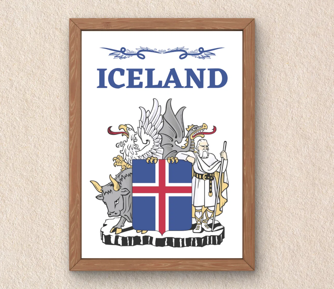 תמונת קיר סמל איסלנד באמנות הקיר – כל מבט מסעיר מחדש