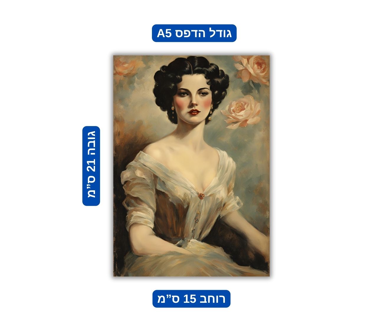 נגיעה של רטרו ואלגנטיות – הדפס קיר דיוקן נשי בסגנון וינטג