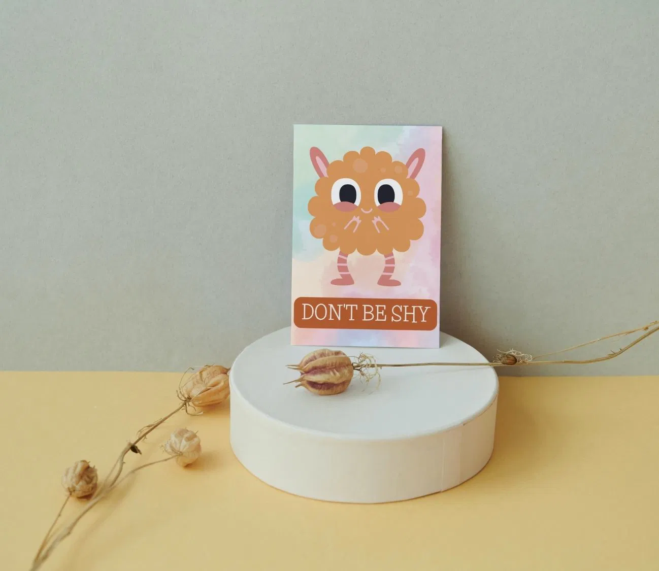 פוסטר מעורר השראה לחדר הילדים – "Don't Be Shy"