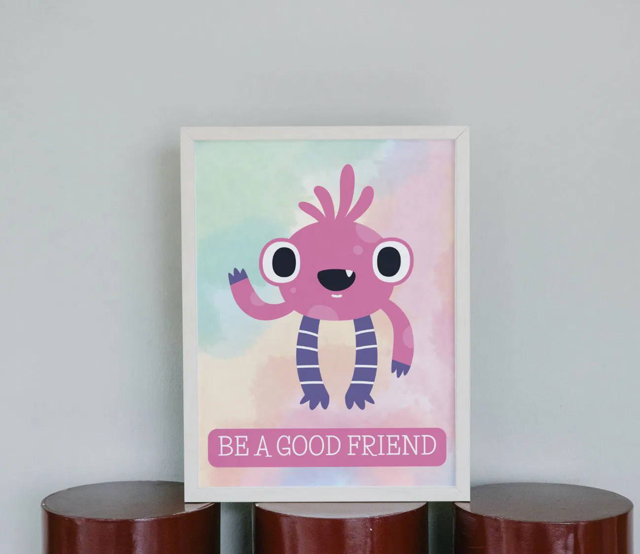 פוסטר השראה לחדר ילדים – להיות חבר טוב בכל יום
