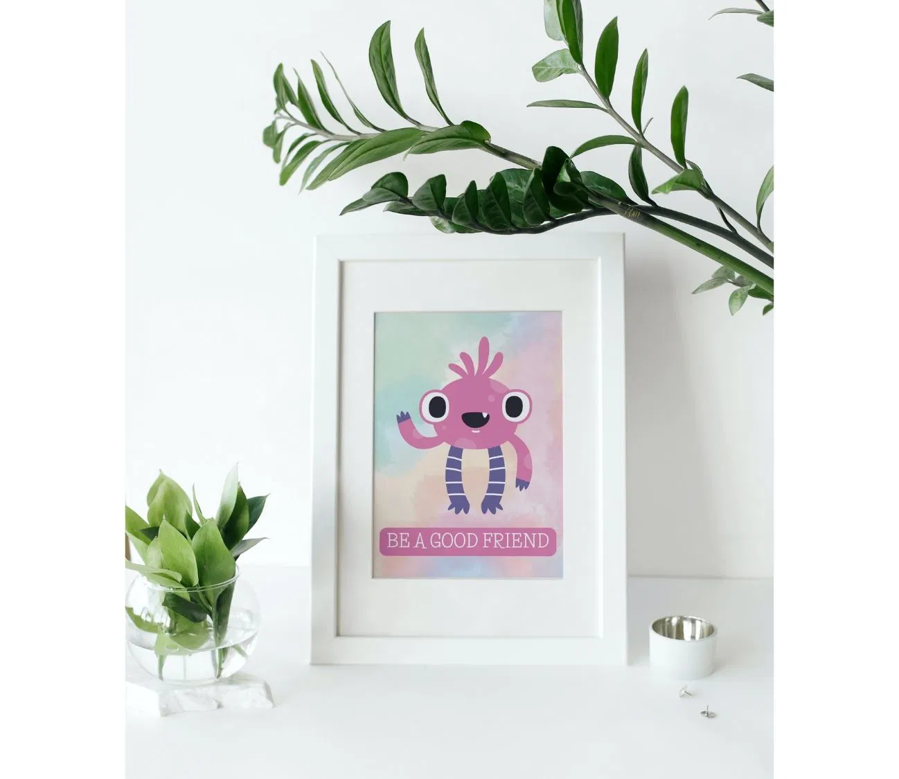 פוסטר חינוכי בעיצוב מודרני – להיות חבר טוב ולעשות טוב לאחרים