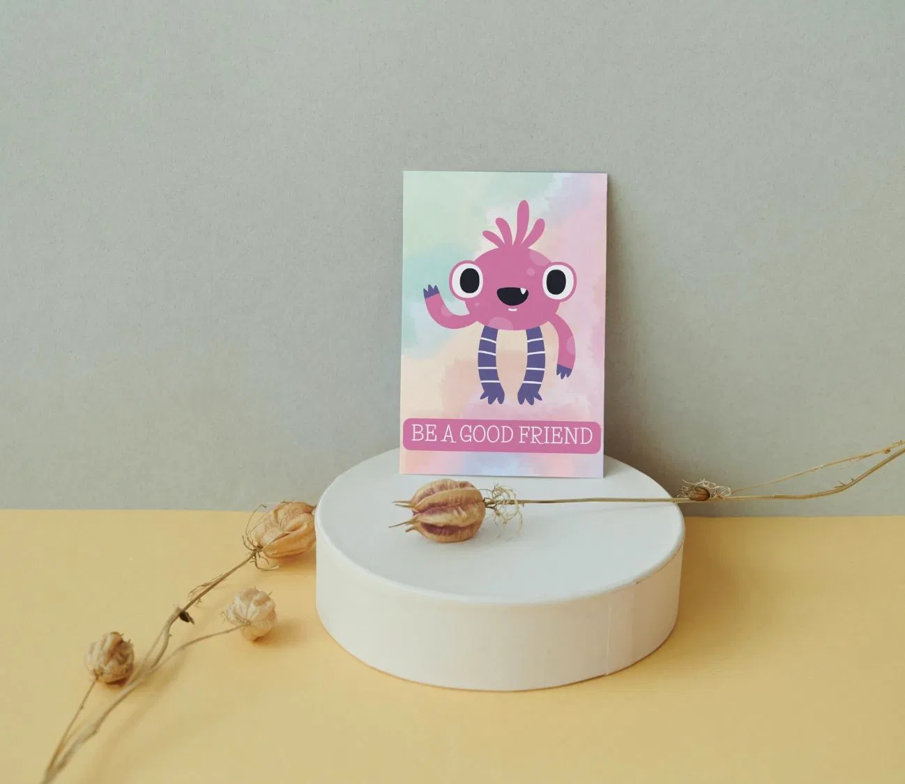 פוסטר השראה עם מסר חיובי – חברות, אהבה ושיתוף