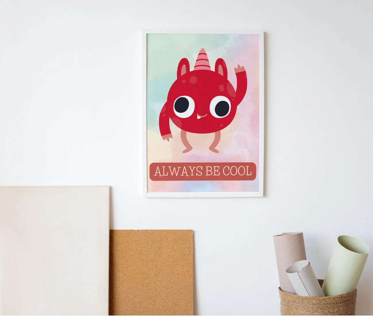 פוסטר צבעוני עם מסר כיפי – Always be Cool