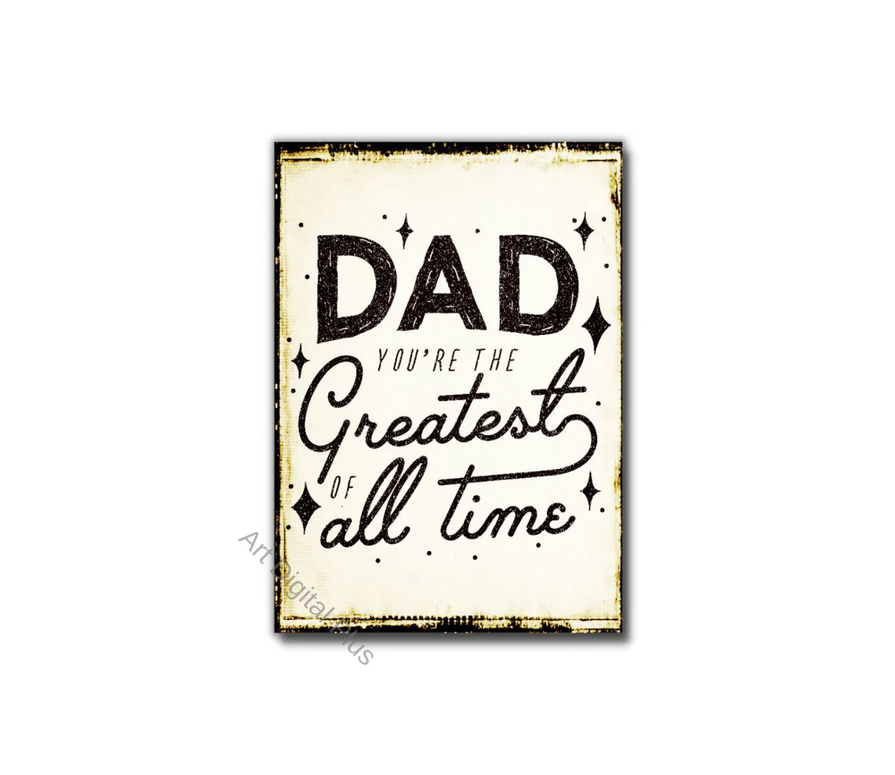 פוסטר רטרו שמראה לאבא כמה הוא הגדול מכולם