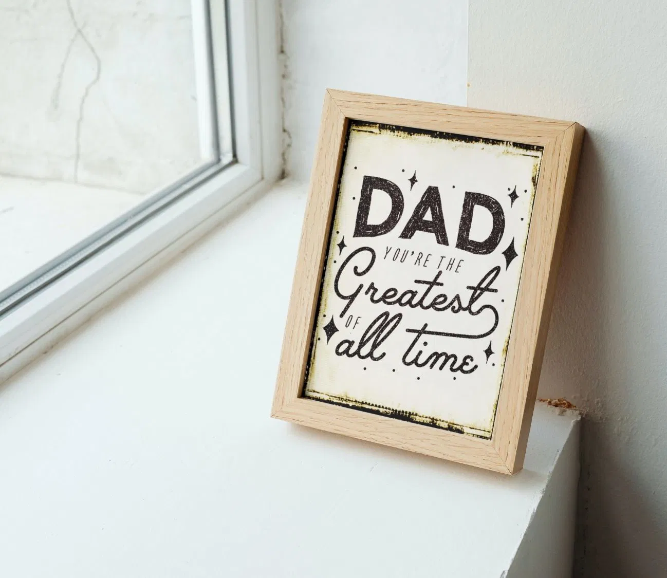 עיצוב רטרו עם נגיעה אישית לאבא שאתה הכי אוהב