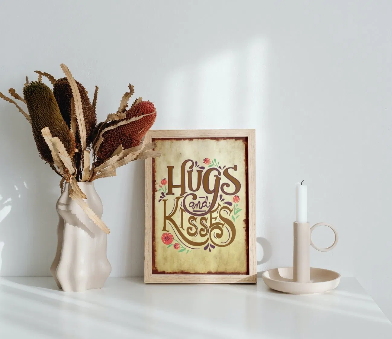 יצירת קיר עם מסר אוהב וחם