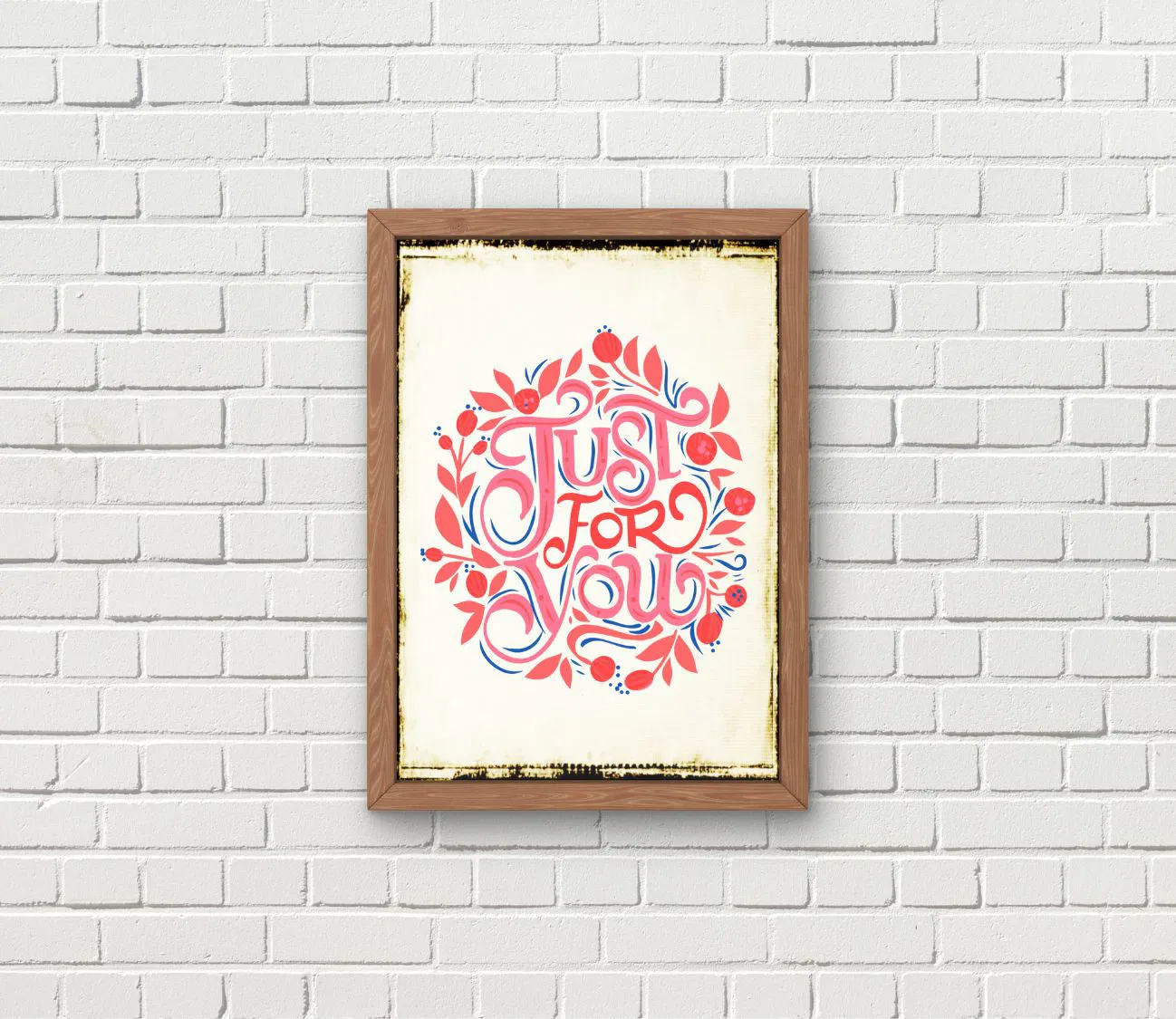 פוסטר השראה בעיצוב רטרו – בדיוק בשבילך