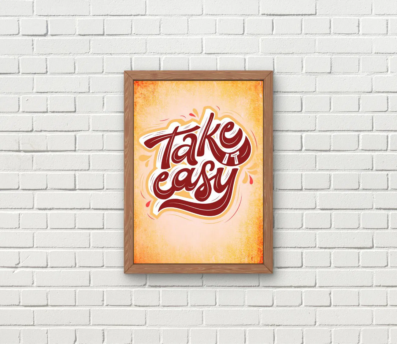 עיצוב קיר נוסטלגי עם אמירה חיובית