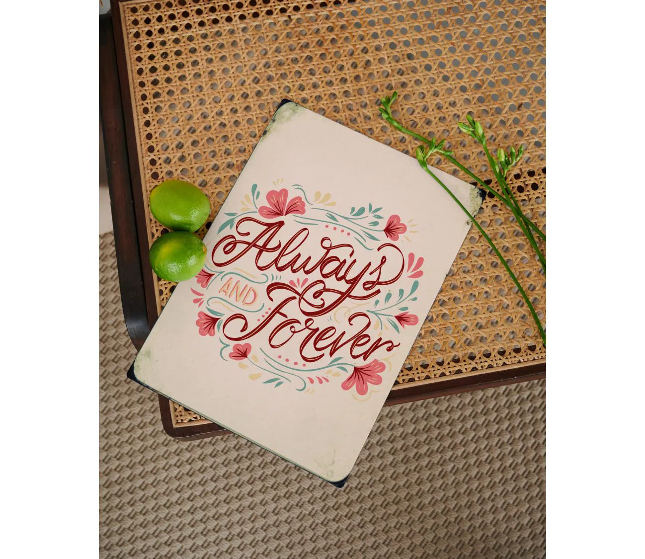 אמירה עוצמתית של אהבה על קיר מעוצב