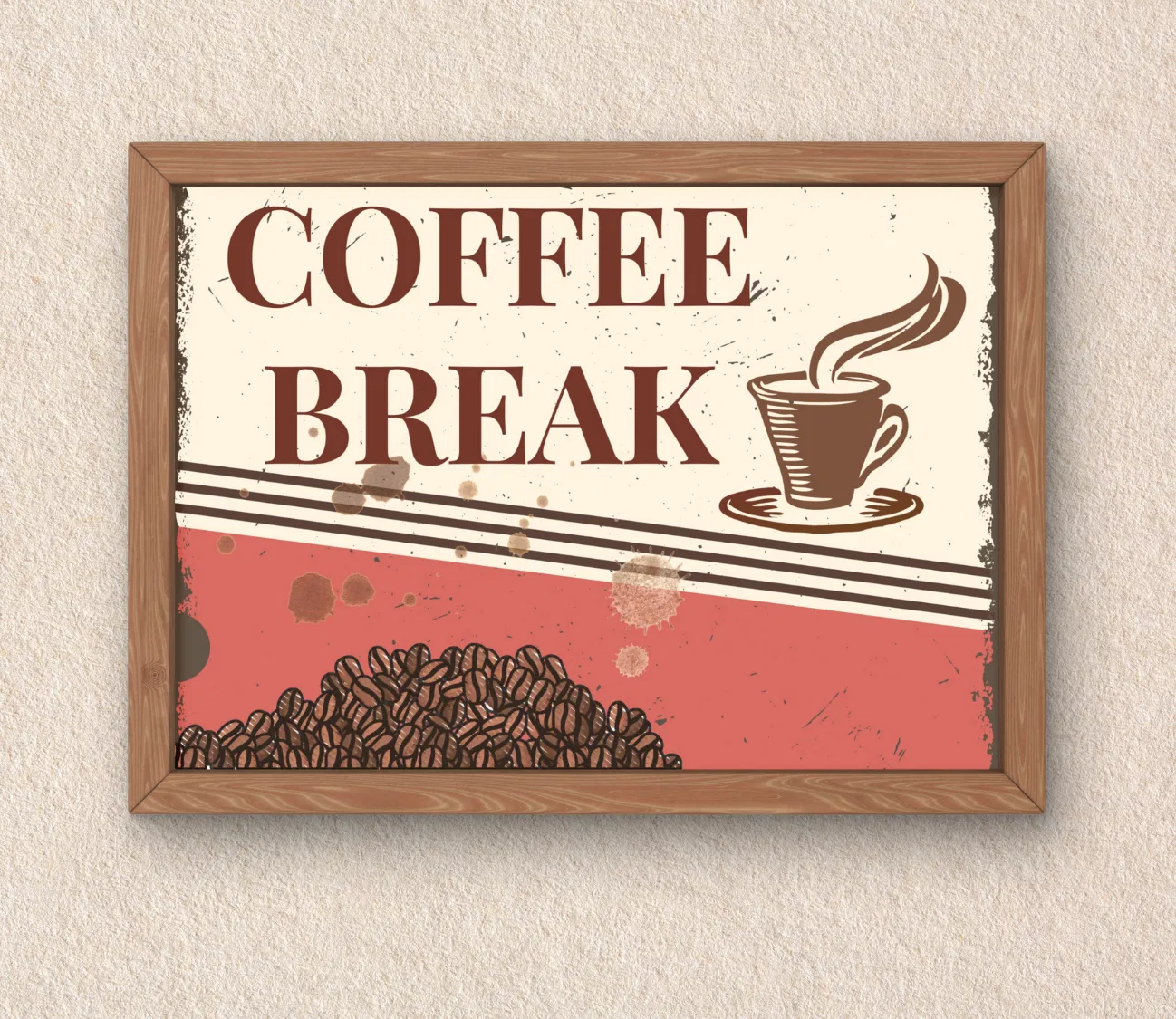 Take a Coffee Break – נוסטלגיה ורטרו בקיר שלך
