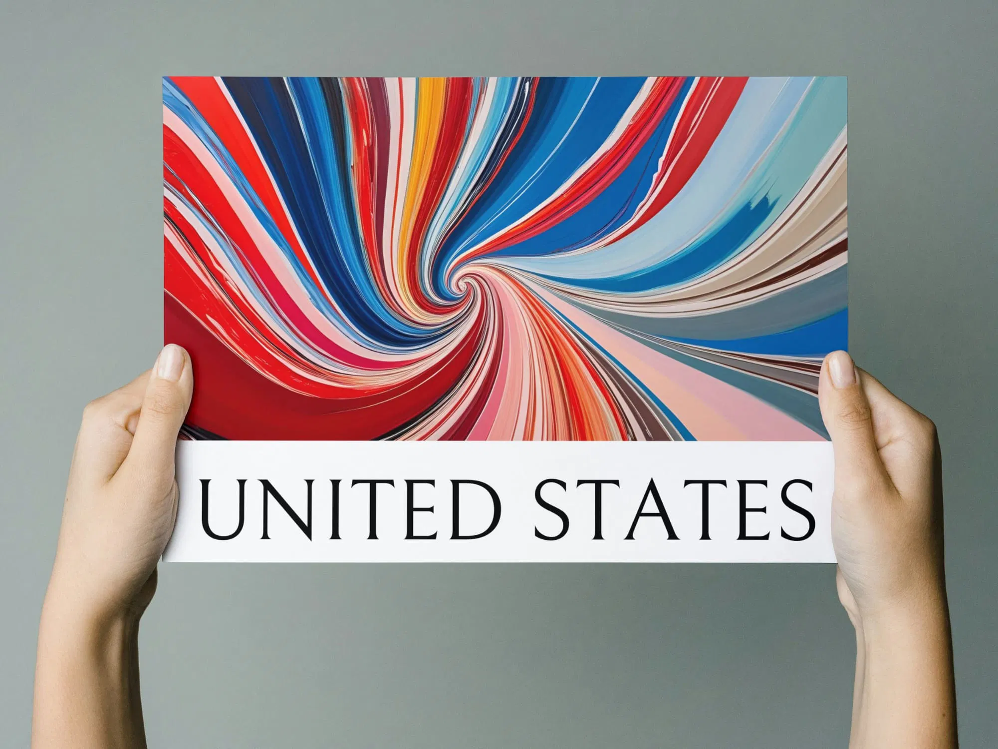 כשאומנות ועיצוב נפגשים – פוסטר מודרני מרהיב עם טאץ’ אמריקאי