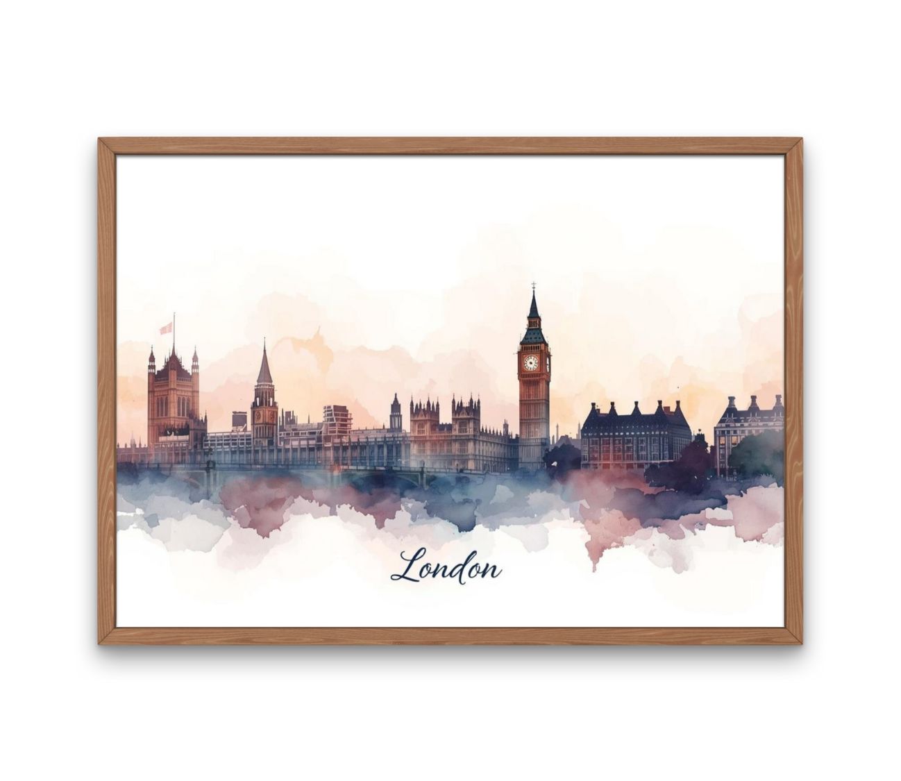 לונדון בסטייל אמנותי – איור קיר מרשים