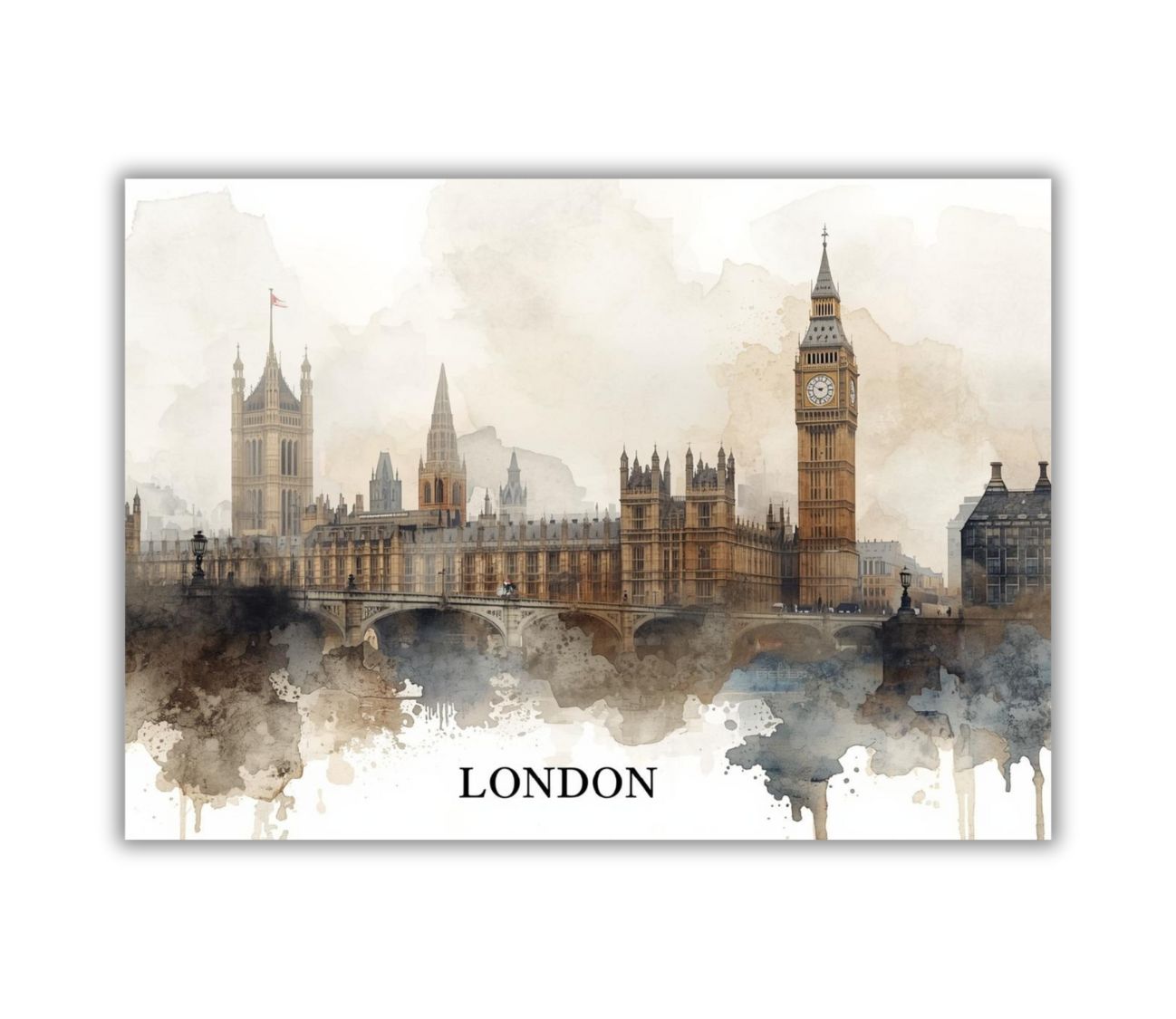לונדון על הקיר – איור מעוצב בהשראת העיר