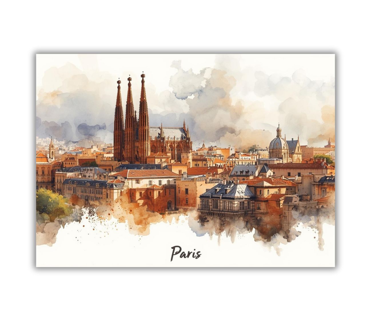 איור פריז הרומנטית – אווירה צרפתית לבית ולמשרד