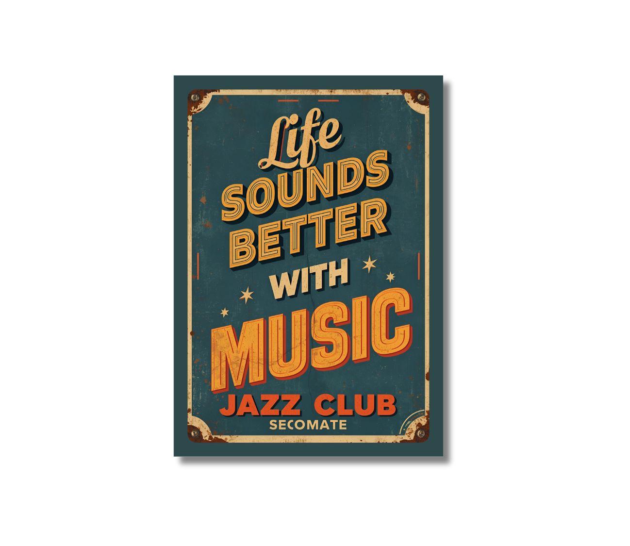 סטייל ומוזיקה בקיר אחד – פוסטר רטרו מועדון ג’ז