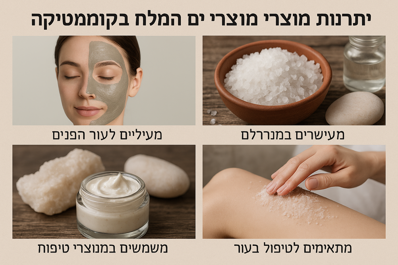 יתרונות מוצרי ים המלח בקוסמטיקה ושימושים נוספים