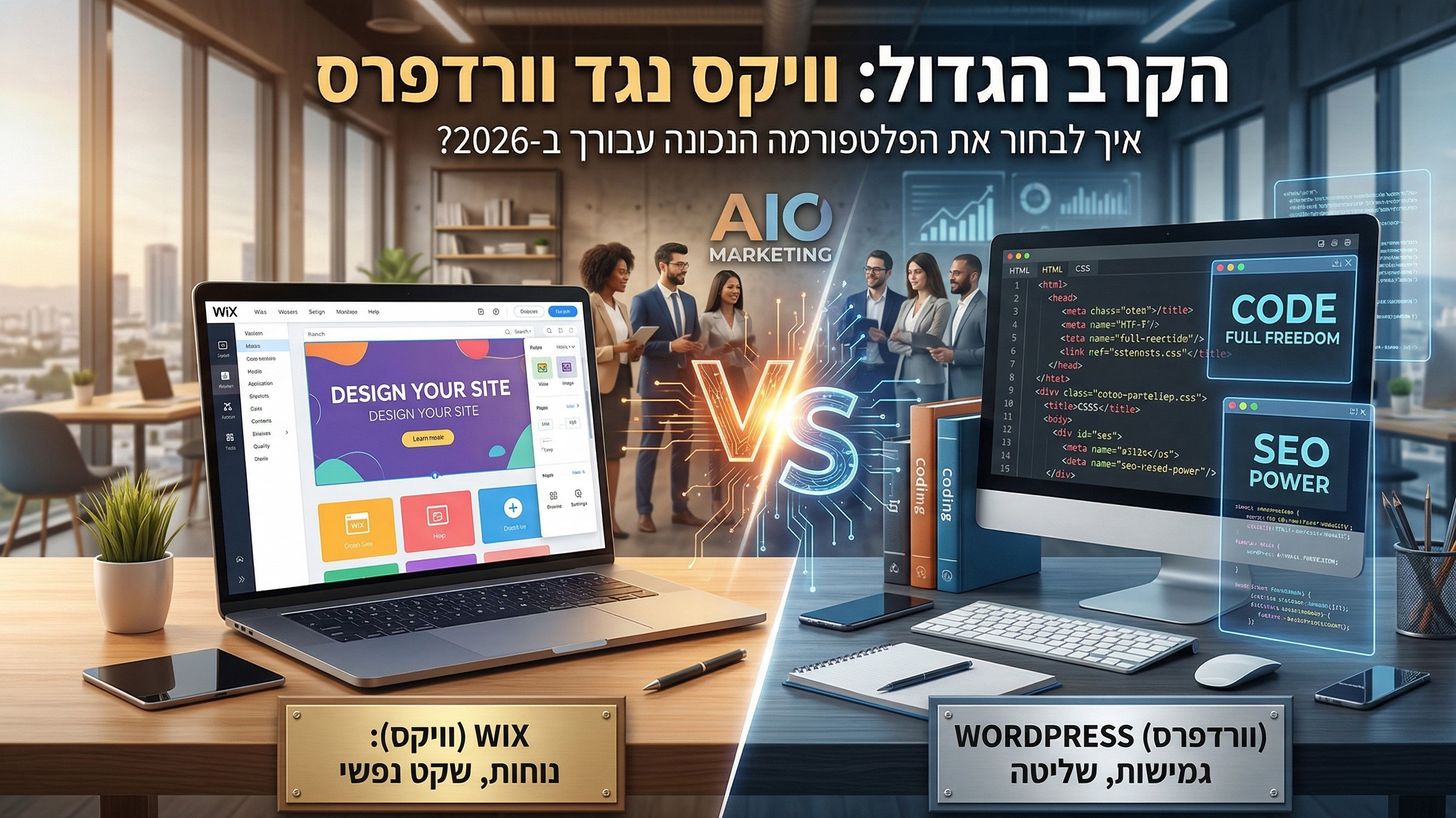 וויקס נגד וורדפרס: המדריך האובייקטיבי לבחירת הפלטפורמה הנכונה