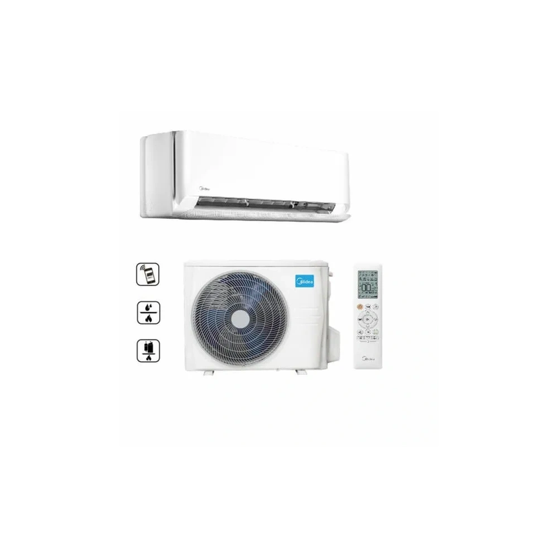 MIDEA BREEZELESS E MCB-12-SP ( CB1-12HRFN8-I / CB1-12HFNX-O ) 3,5 KW MONO OLDALFALI KLÍMA SZETT