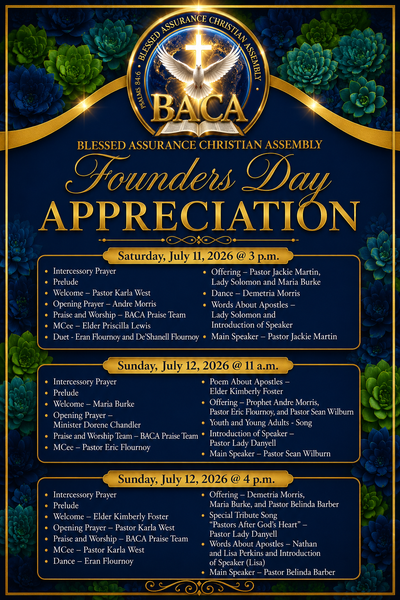 Apostles Tim &amp; Joyce James Founders Day Appreciatioon