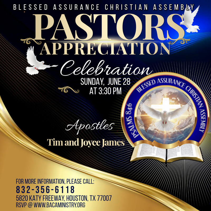RSVP FOR APOSTLES TIM AND JOYCE JAMES' PASTORS APPRECIATION 2026
