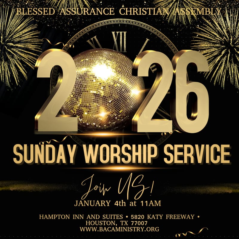 JOIN US THIS SUNDAY AS WE WELCOME IN 2026